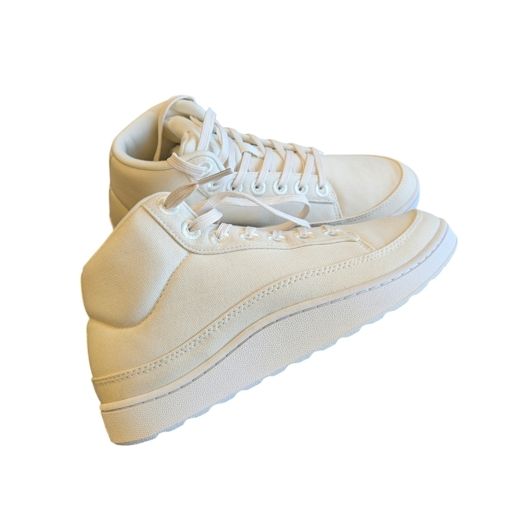 Allbirds Canvas Pacer Mid Natural White Blizzard Sneaker Womens NEW